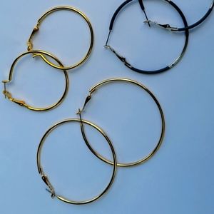 Simple 3 set hoops earrings bundle